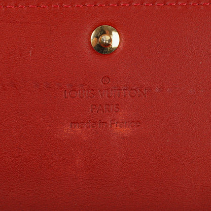 Louis Vuitton Sarah Geldbörse in Rouge Rot aus Monogram Vernis