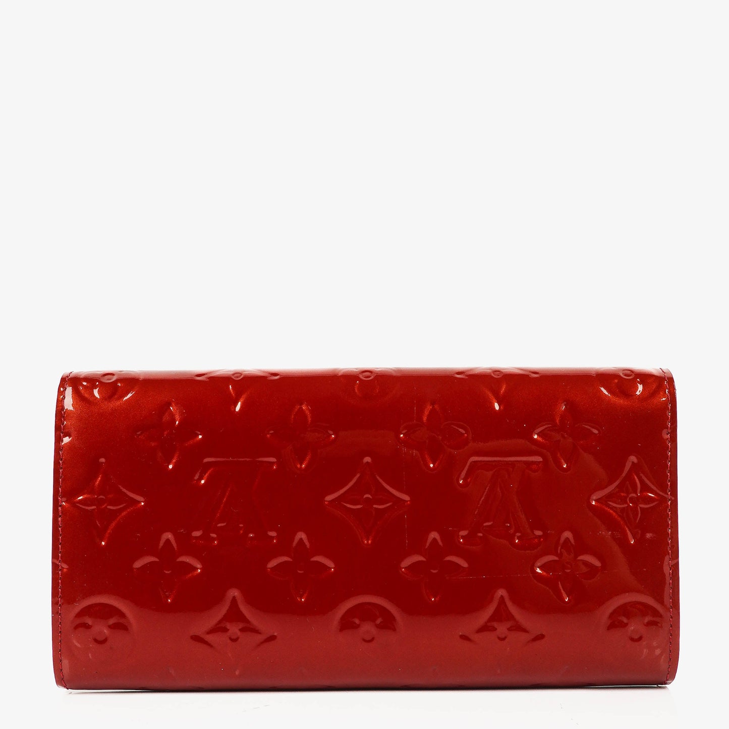 Louis Vuitton Sarah Geldbörse in Rouge Rot aus Monogram Vernis