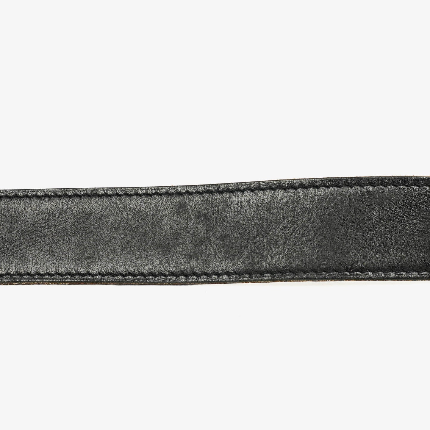 Hermès H Gürtel 30 mm aus schwarzem Togo-Leder mit goldfarbener Hardware, Größe 85