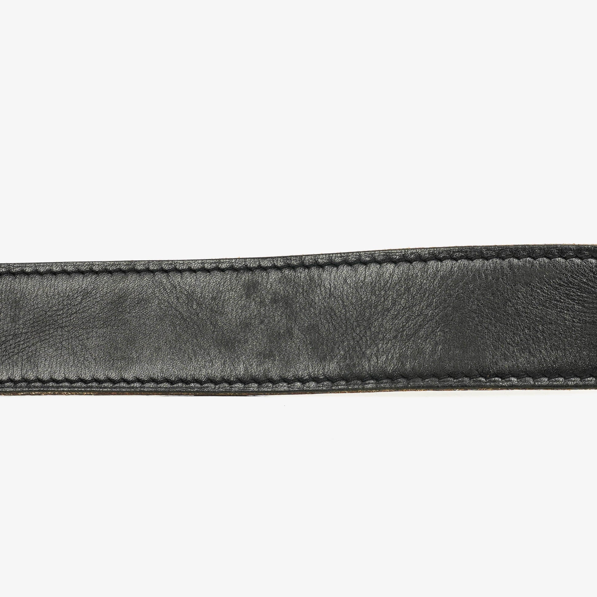 Hermès H Gürtel 30 mm aus schwarzem Togo-Leder mit goldfarbener Hardware, Größe 85