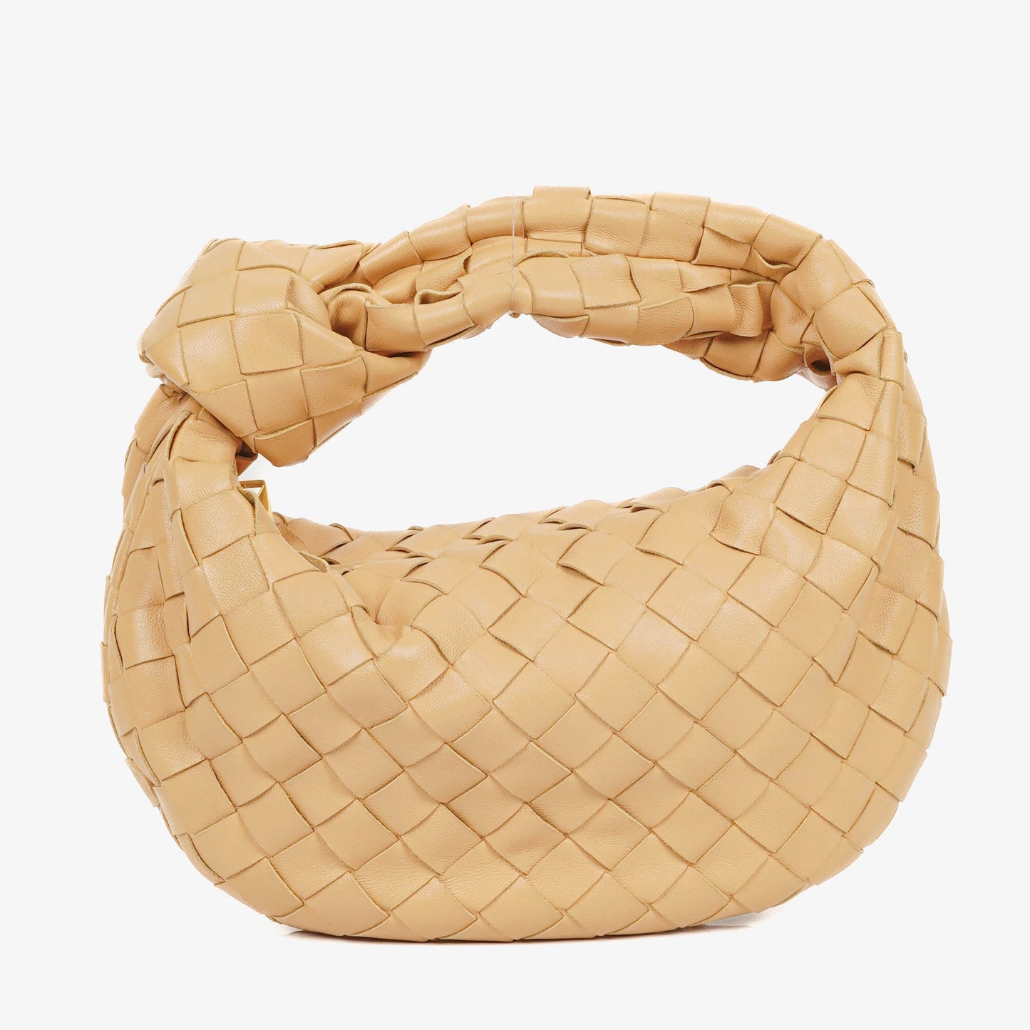 Bottega Veneta Mini Jodie Tasche aus beigem Leder