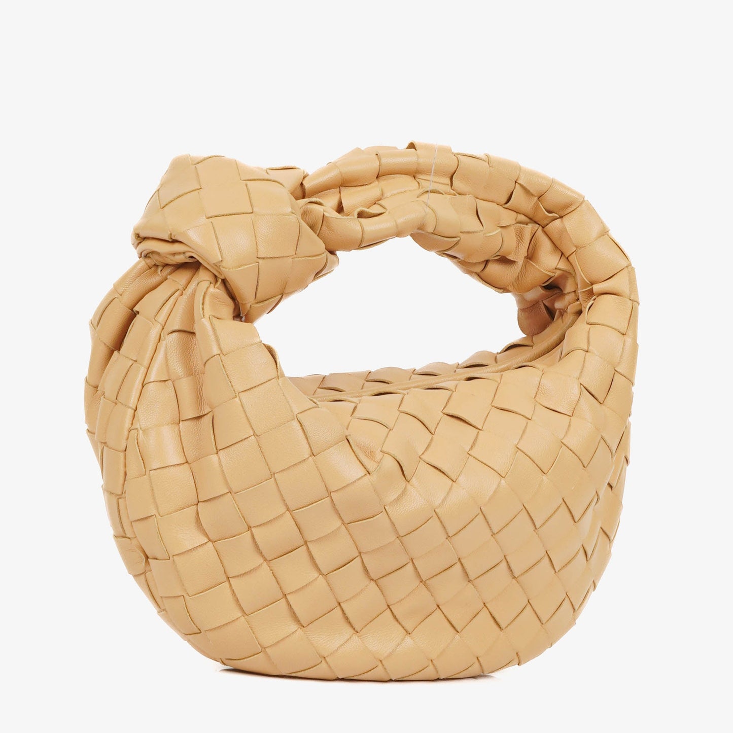 Bottega Veneta Mini Jodie Tasche aus beigem Leder