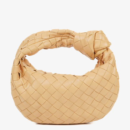 Bottega Veneta Mini Jodie Tasche aus beigem Leder