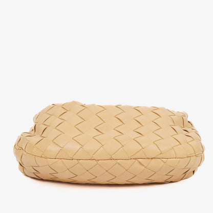 Bottega Veneta Mini Jodie Tasche aus beigem Leder