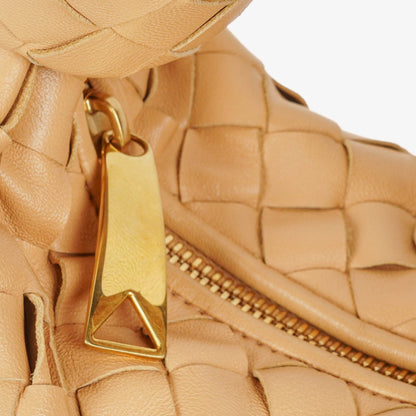 Bottega Veneta Mini Jodie Tasche aus beigem Leder