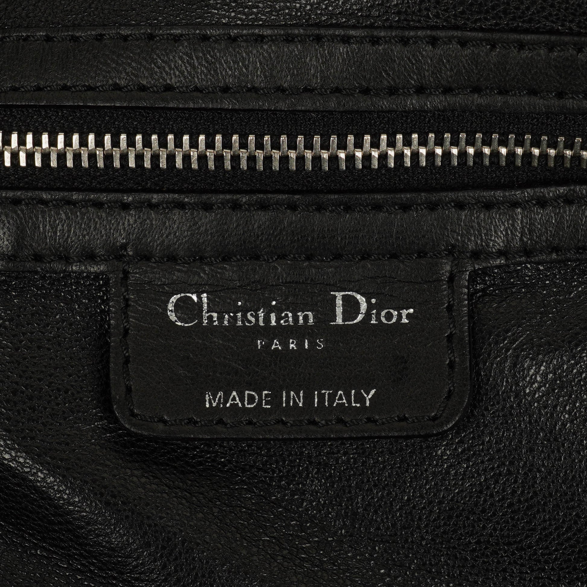 Christian Dior Soft Shopping Tote aus schwarzem Leder