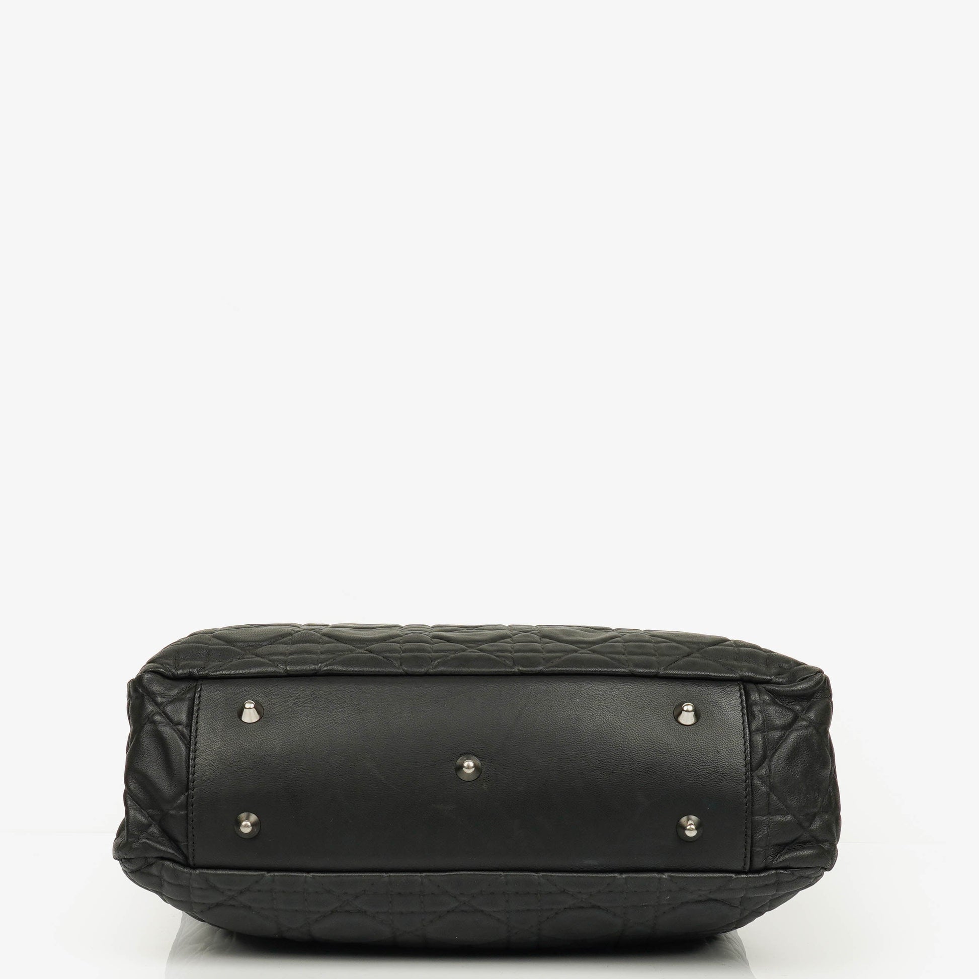 Christian Dior Soft Shopping Tote aus schwarzem Leder