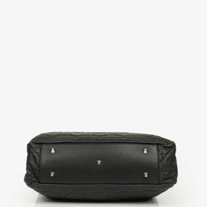 Christian Dior Soft Shopping Tote aus schwarzem Leder