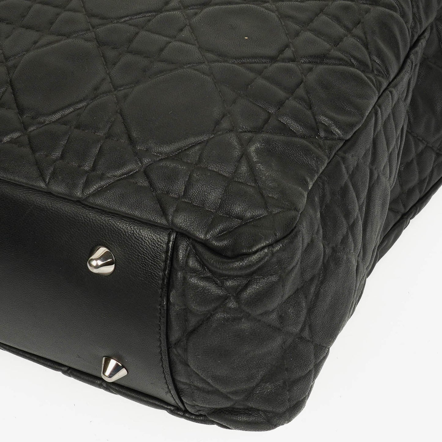 Christian Dior Soft Shopping Tote aus schwarzem Leder