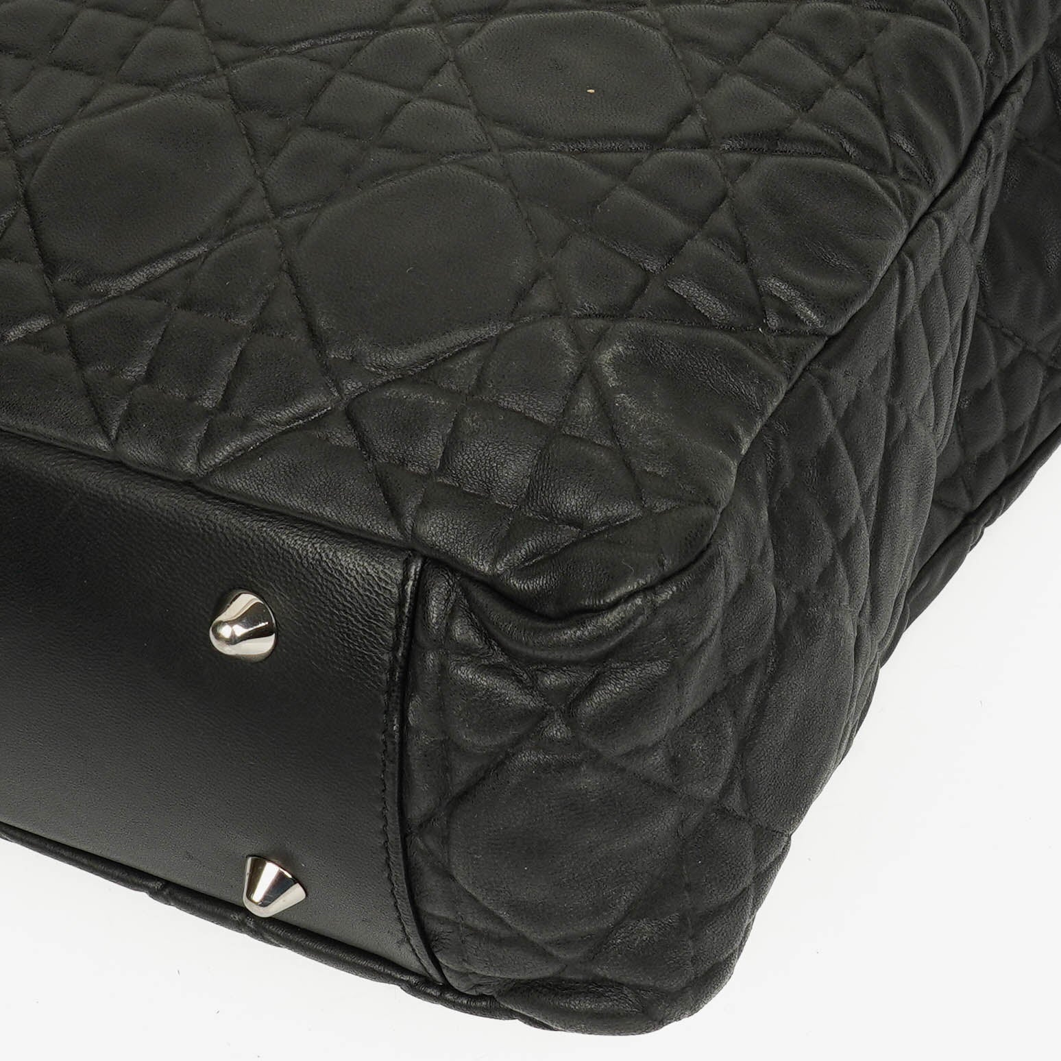 Christian Dior Soft Shopping Tote aus schwarzem Leder