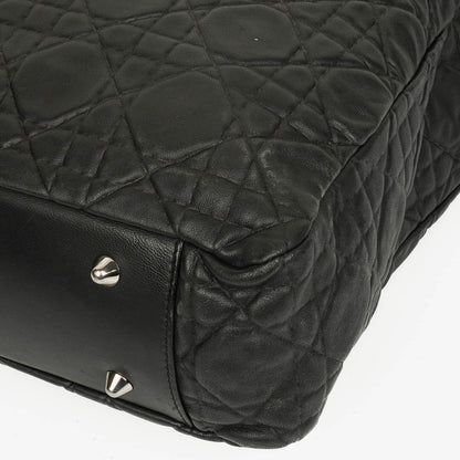 Christian Dior Soft Shopping Tote aus schwarzem Leder