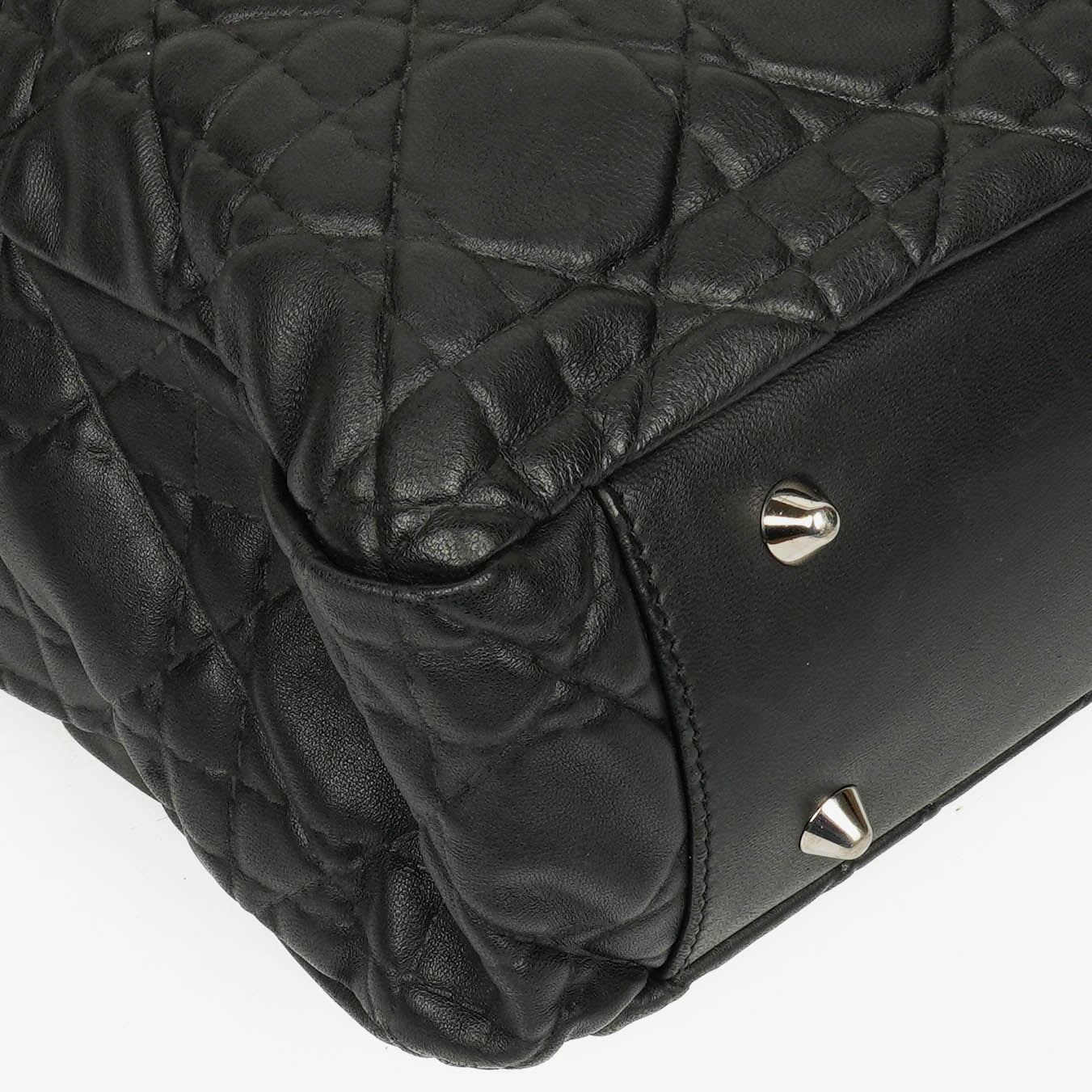 Christian Dior Soft Shopping Tote aus schwarzem Leder