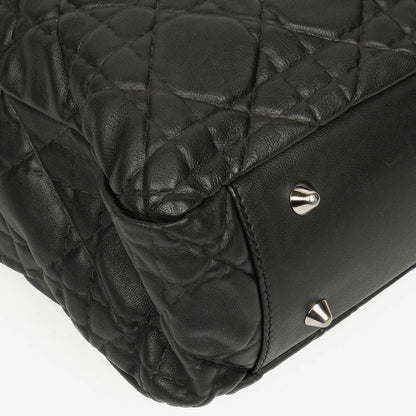 Christian Dior Soft Shopping Tote aus schwarzem Leder