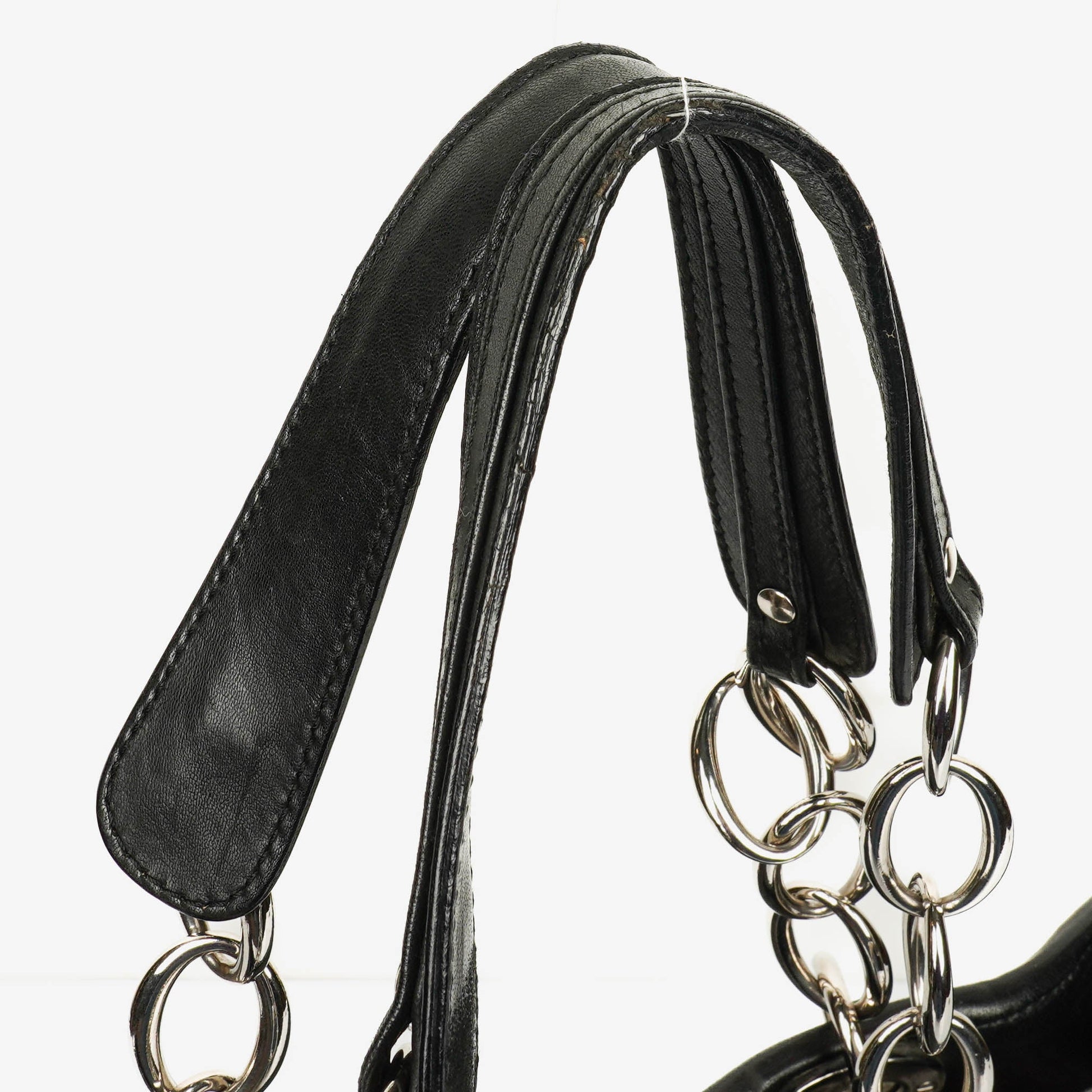 Christian Dior Soft Shopping Tote aus schwarzem Leder