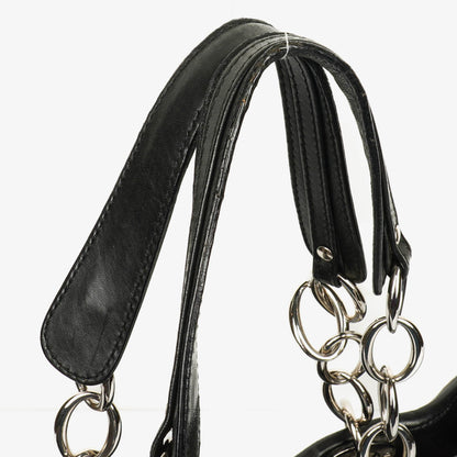 Christian Dior Soft Shopping Tote aus schwarzem Leder