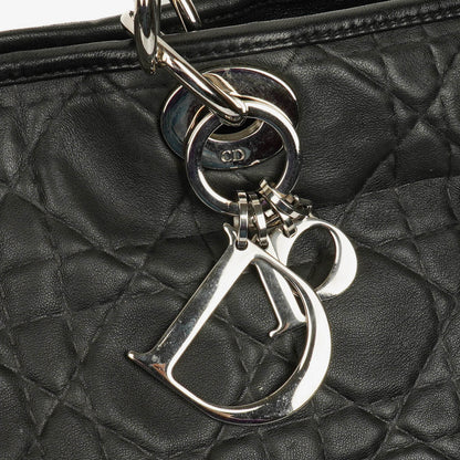 Christian Dior Soft Shopping Tote aus schwarzem Leder