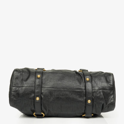 Miu Miu Vitello Satchel Tasche in Schwarz