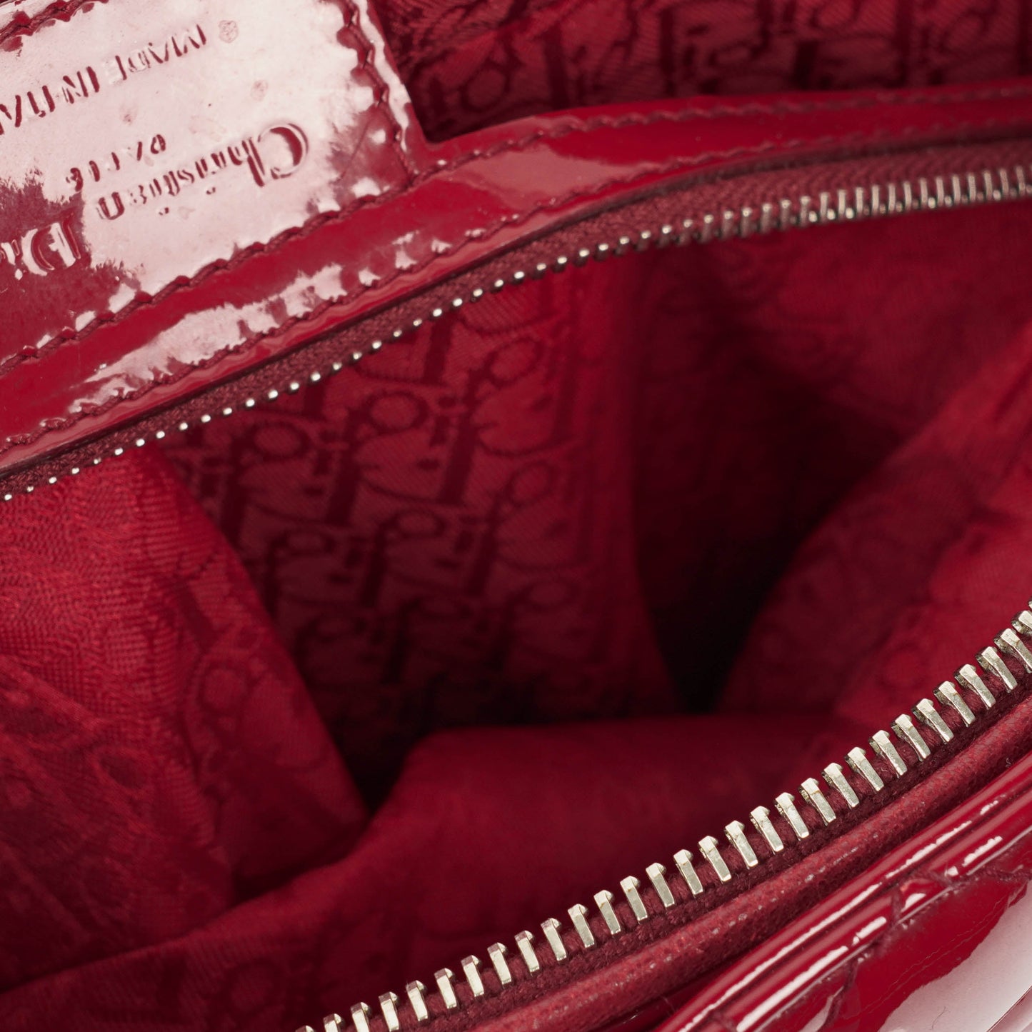 Dior Lady Dior Vintage Handtasche aus Lack-Kalbsleder