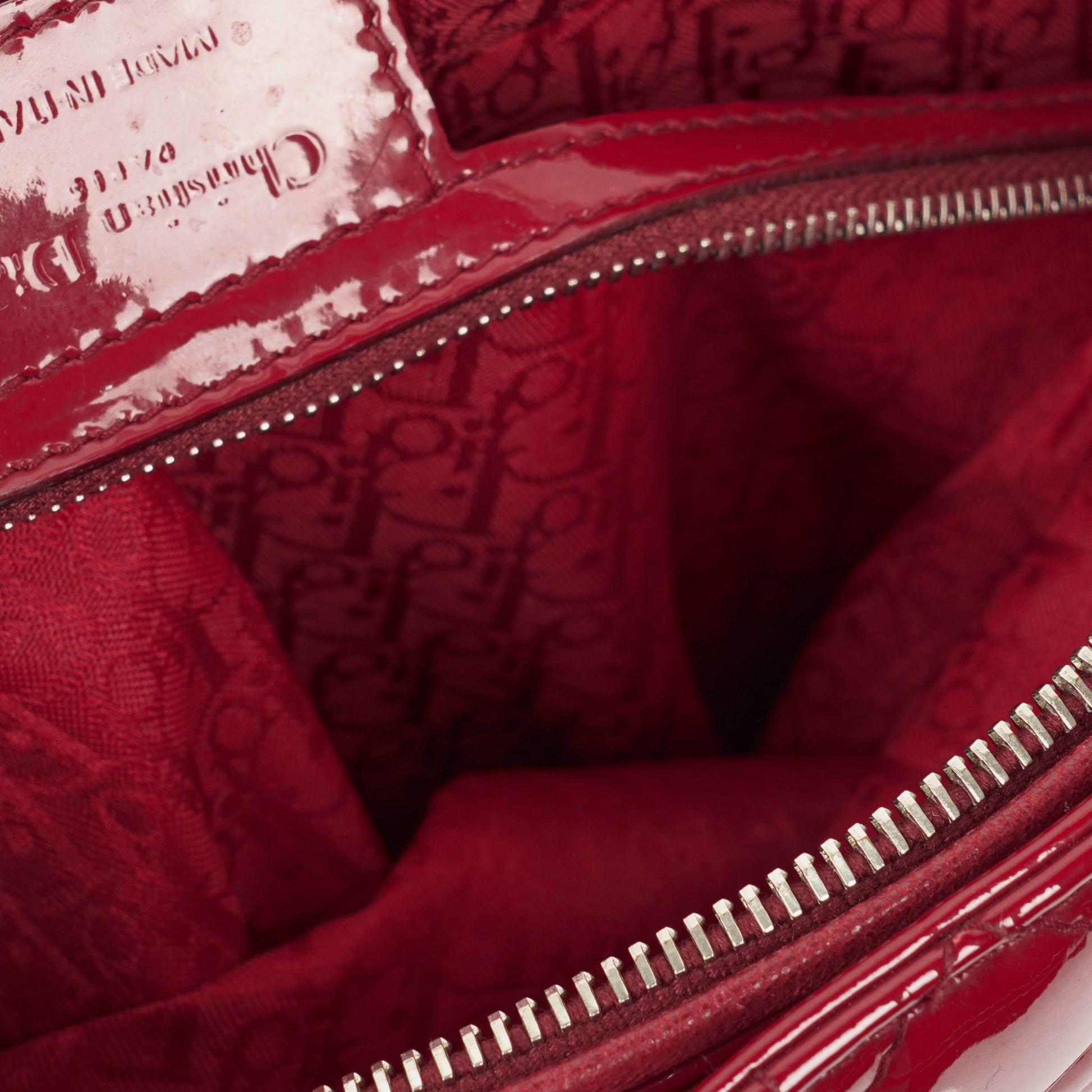 Dior Lady Dior Vintage Handtasche aus Lack-Kalbsleder