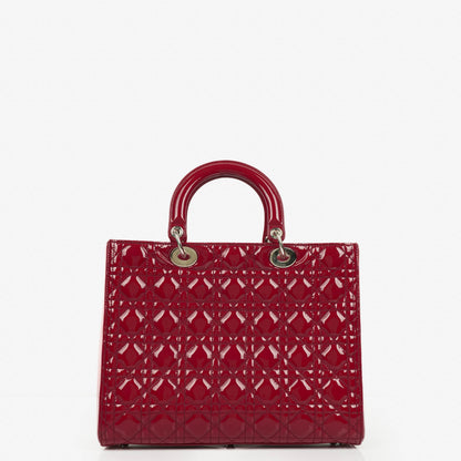 Dior Lady Dior Vintage Handtasche aus Lack-Kalbsleder