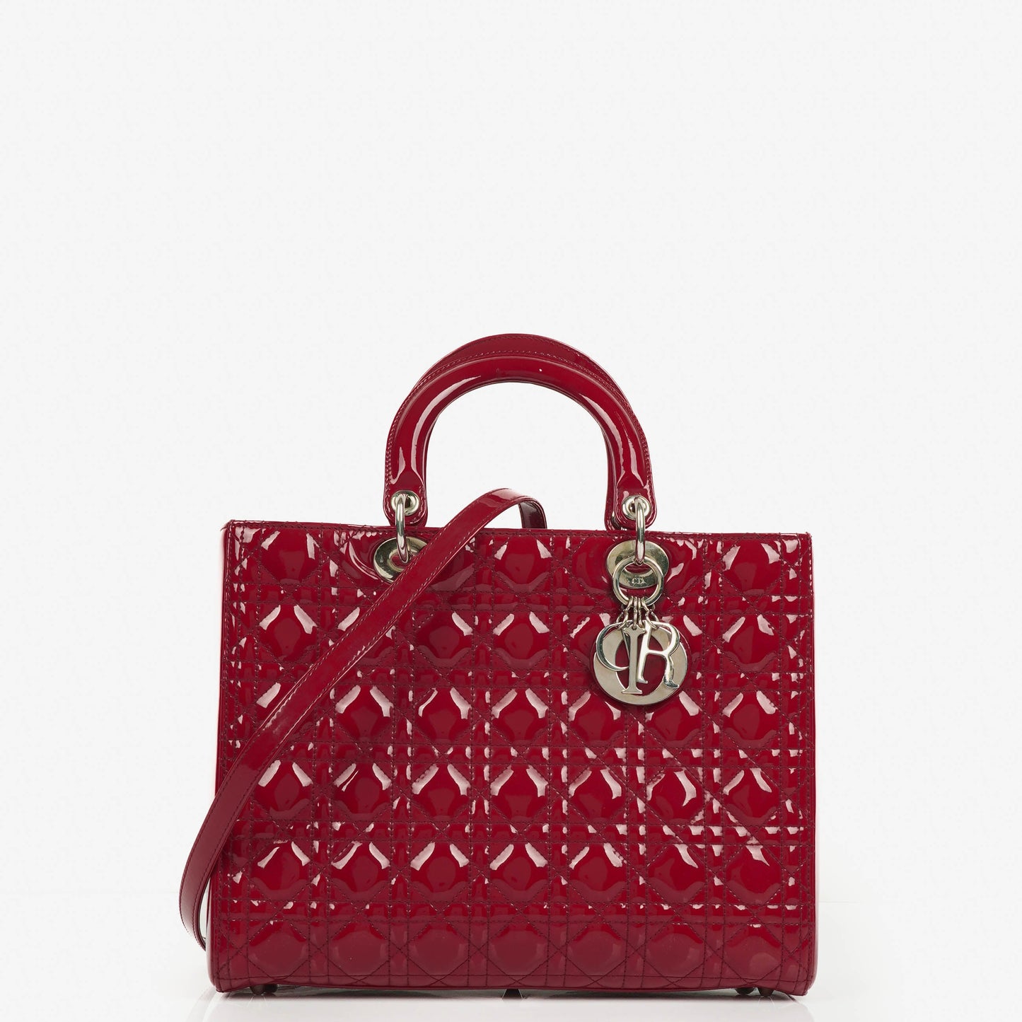 Dior Lady Dior Vintage Handtasche aus Lack-Kalbsleder