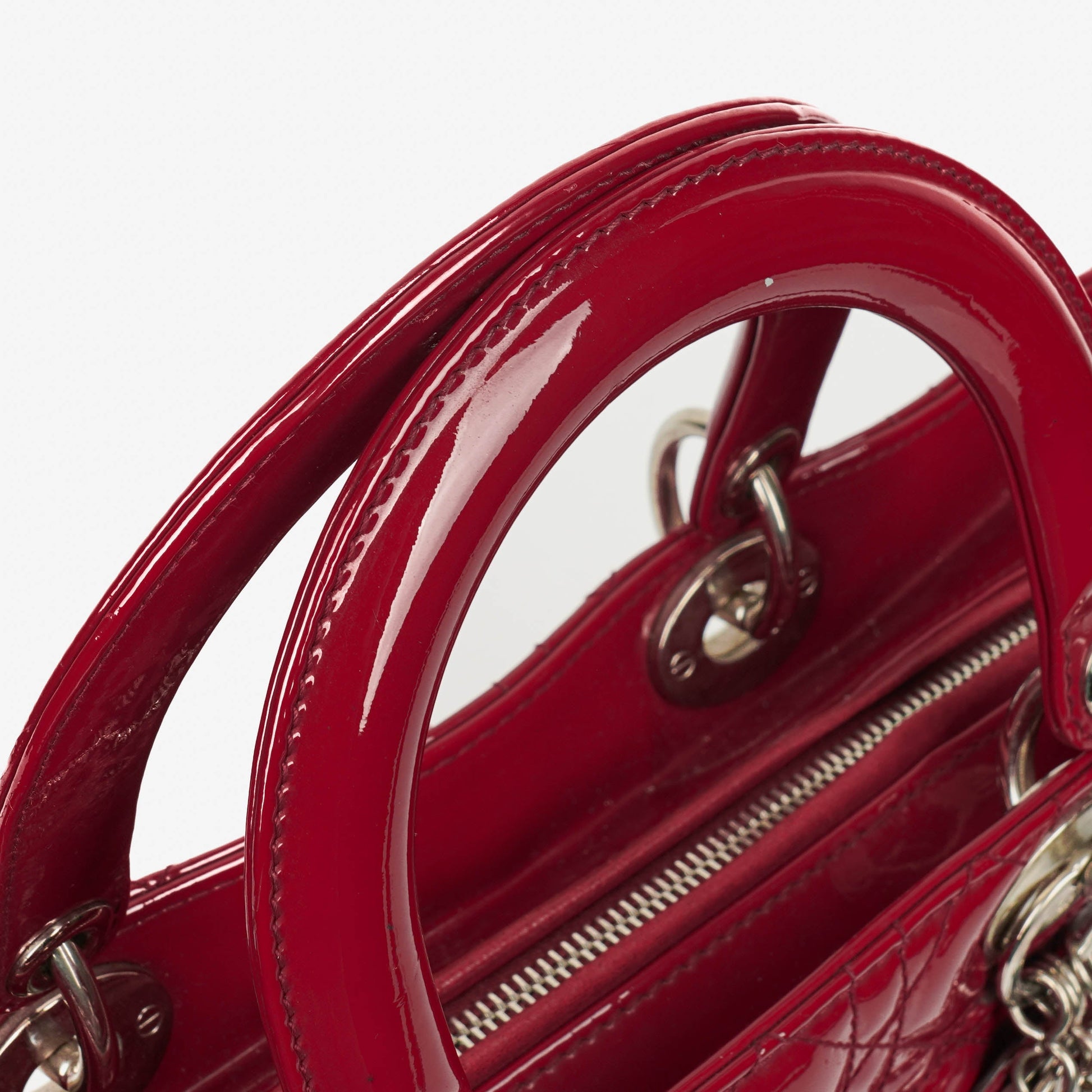 Dior Lady Dior Vintage Handtasche aus Lack-Kalbsleder
