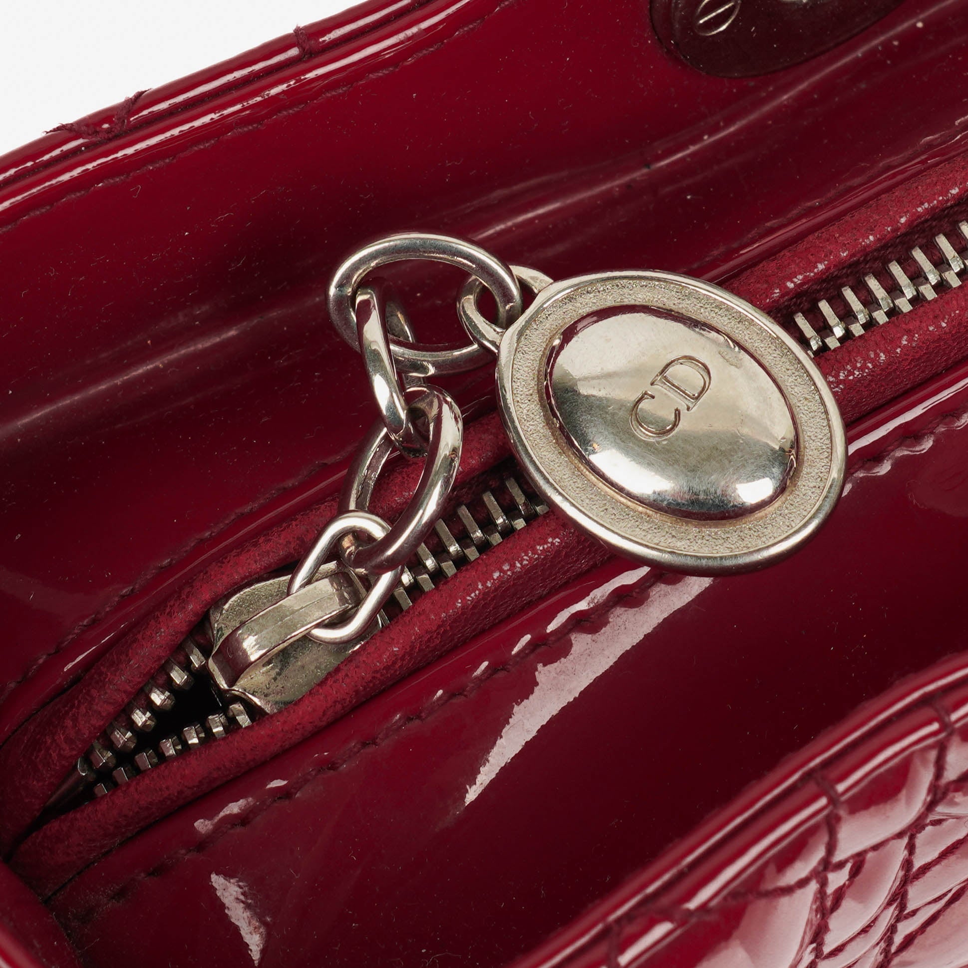 Dior Lady Dior Vintage Handtasche aus Lack-Kalbsleder