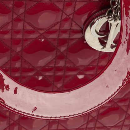 Dior Lady Dior Vintage Handtasche aus Lack-Kalbsleder