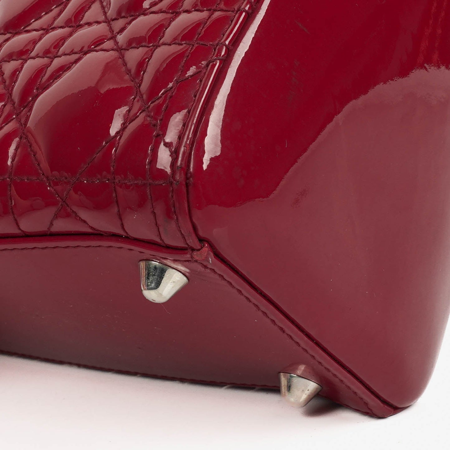 Dior Lady Dior Vintage Handtasche aus Lack-Kalbsleder