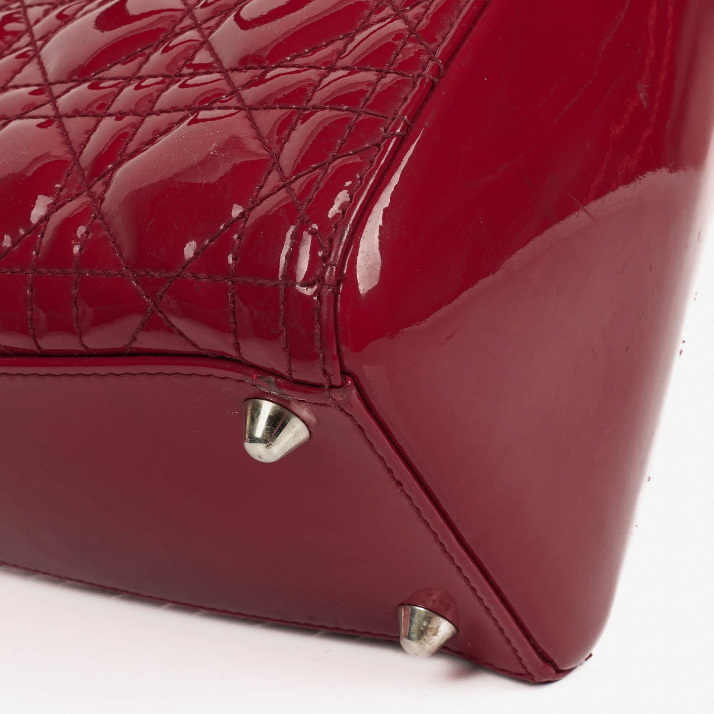 Dior Lady Dior Vintage Handtasche aus Lack-Kalbsleder