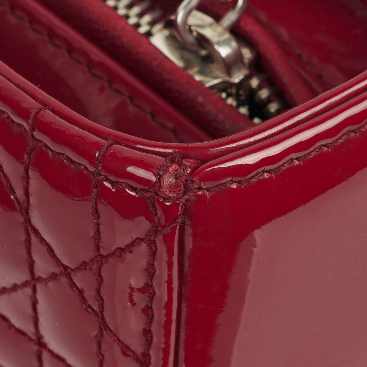 Dior Lady Dior Vintage Handtasche aus Lack-Kalbsleder