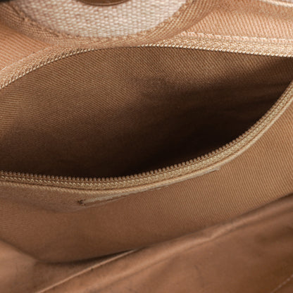 Chanel North/South Deauville Shopping Tote aus beigem Canvas