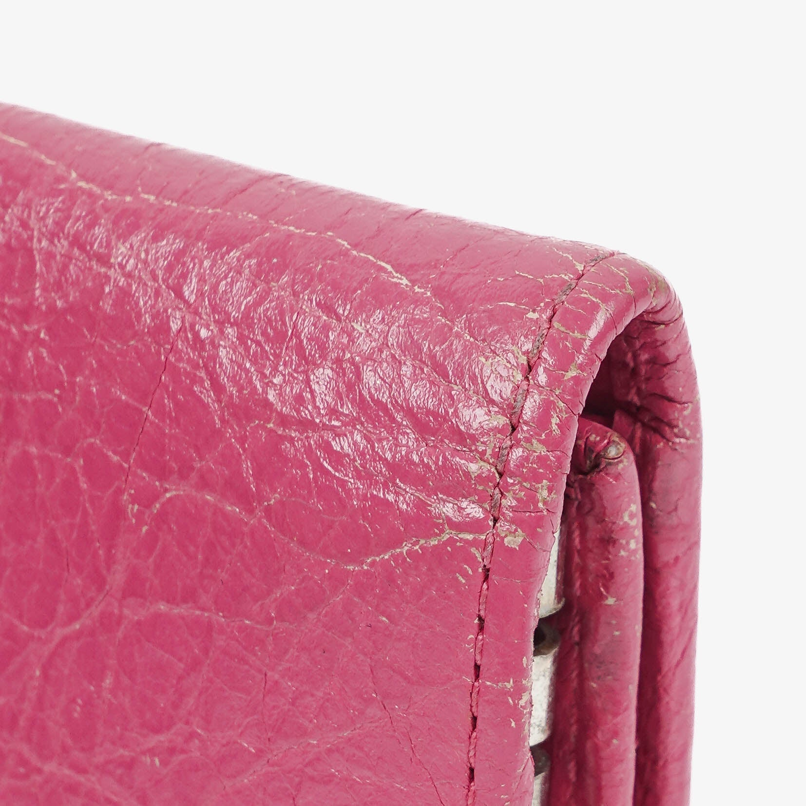Balenciaga Le City Long Azalee Münz- und Kartenetui aus Leder