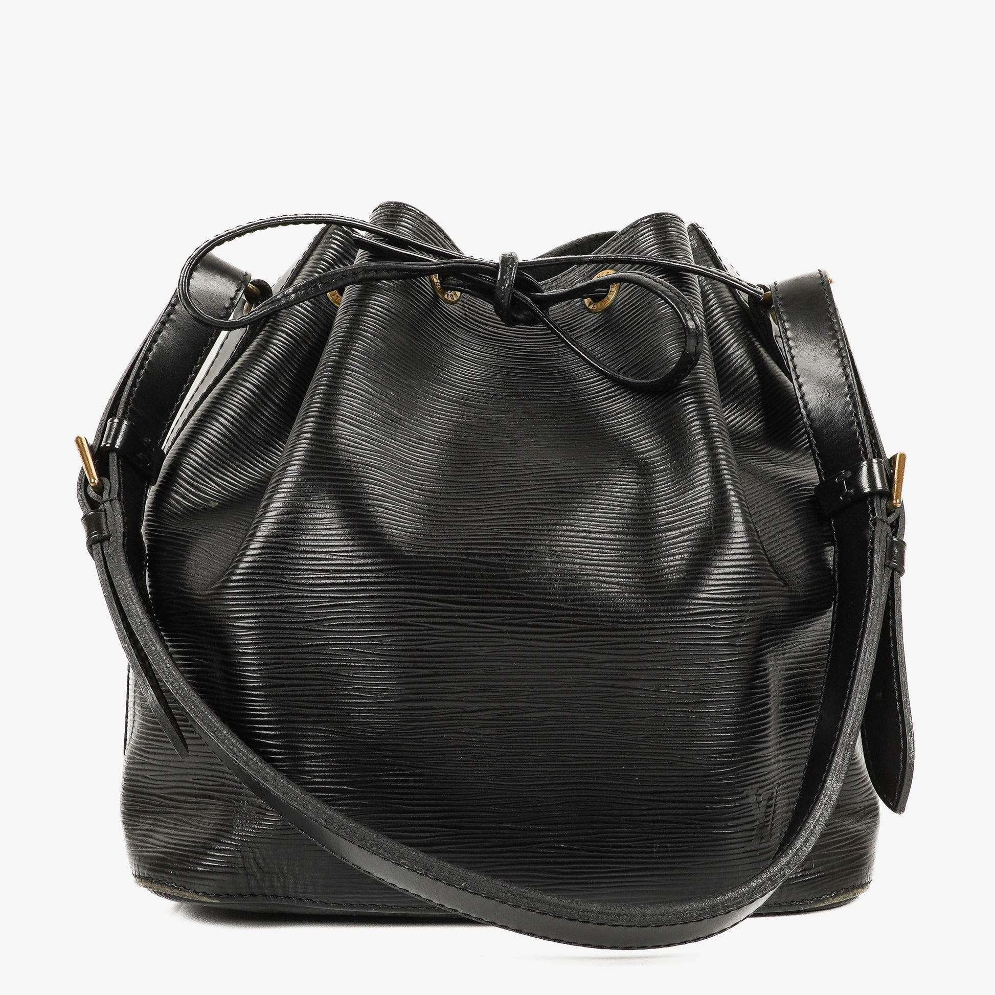 Louis Vuitton Petit Noe Schultertasche aus schwarzem Epi Leder