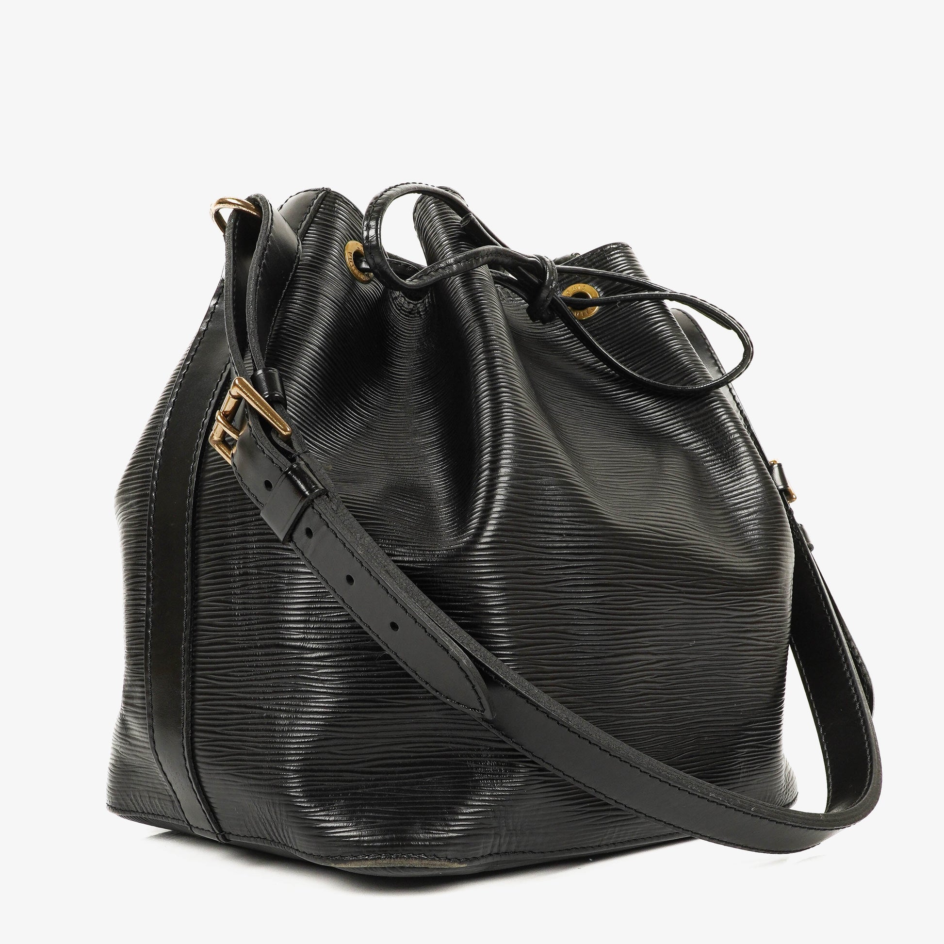 Louis Vuitton Petit Noe Schultertasche aus schwarzem Epi Leder