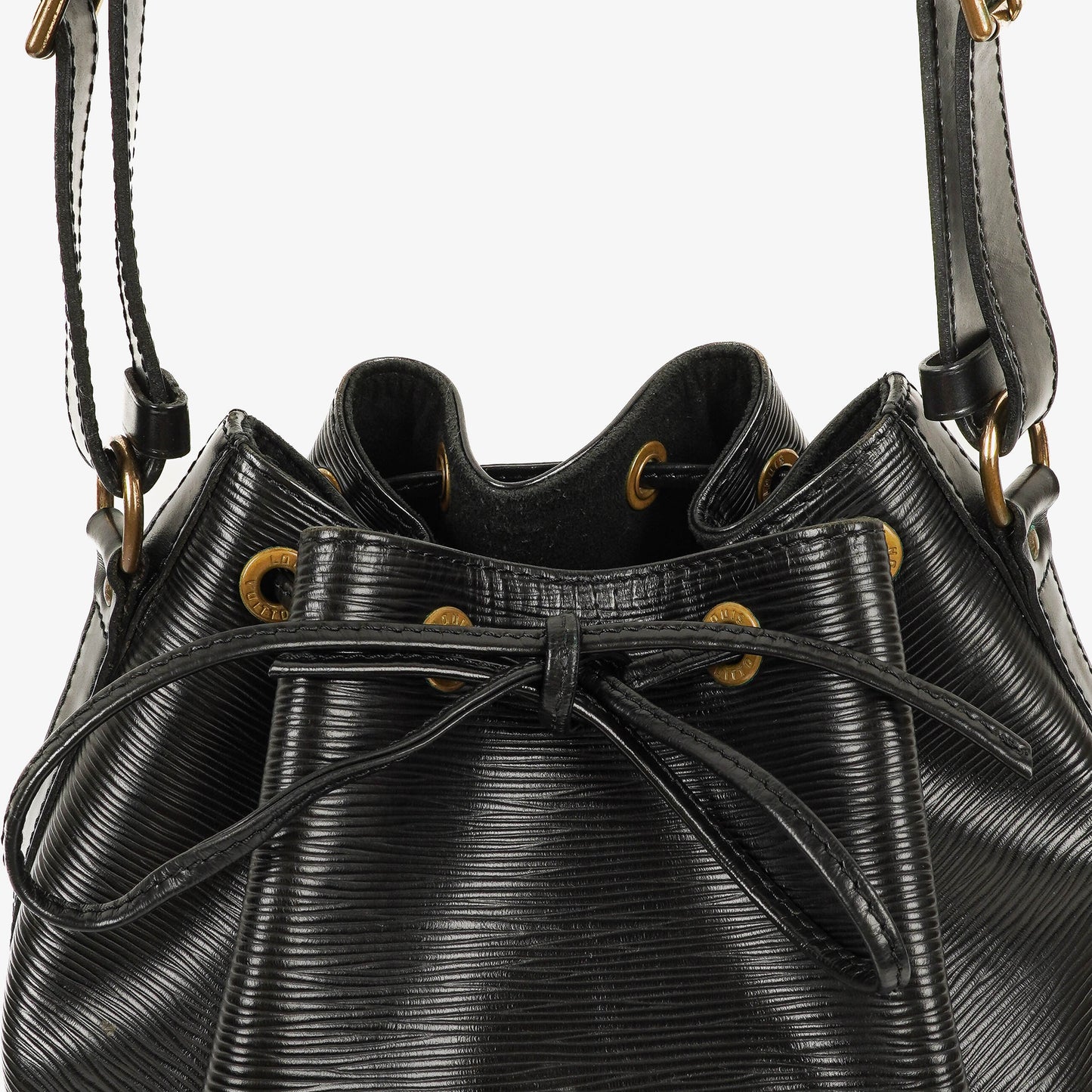 Louis Vuitton Petit Noe Schultertasche aus schwarzem Epi Leder