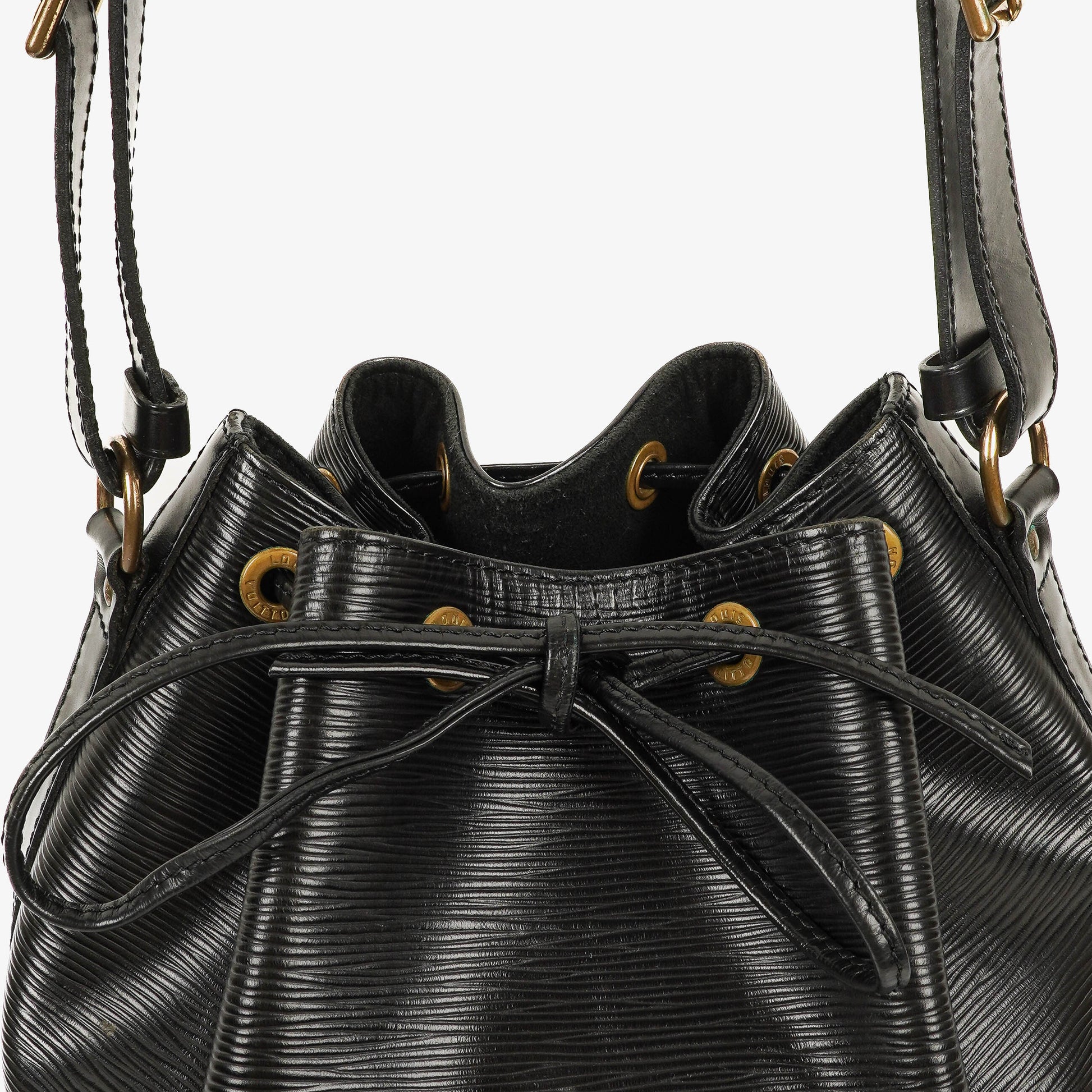 Louis Vuitton Petit Noe Schultertasche aus schwarzem Epi Leder