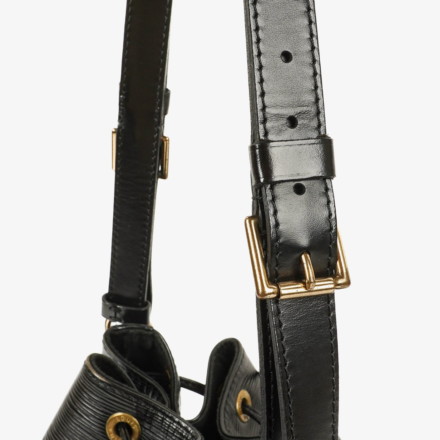 Louis Vuitton Petit Noe Schultertasche aus schwarzem Epi Leder