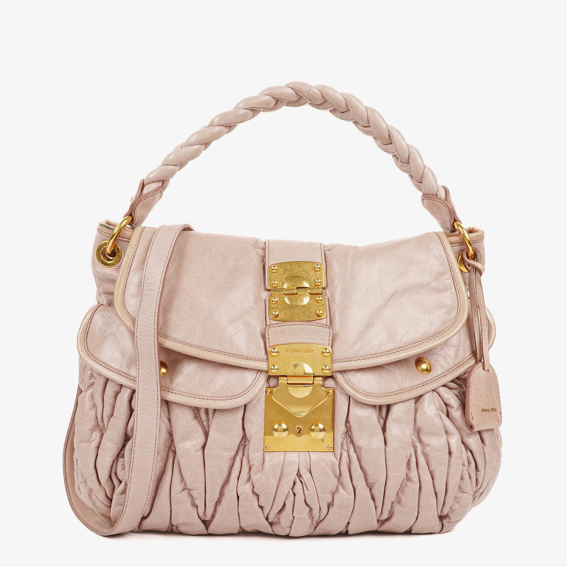 Miu Miu Matelasse Tote Bag aus Leder