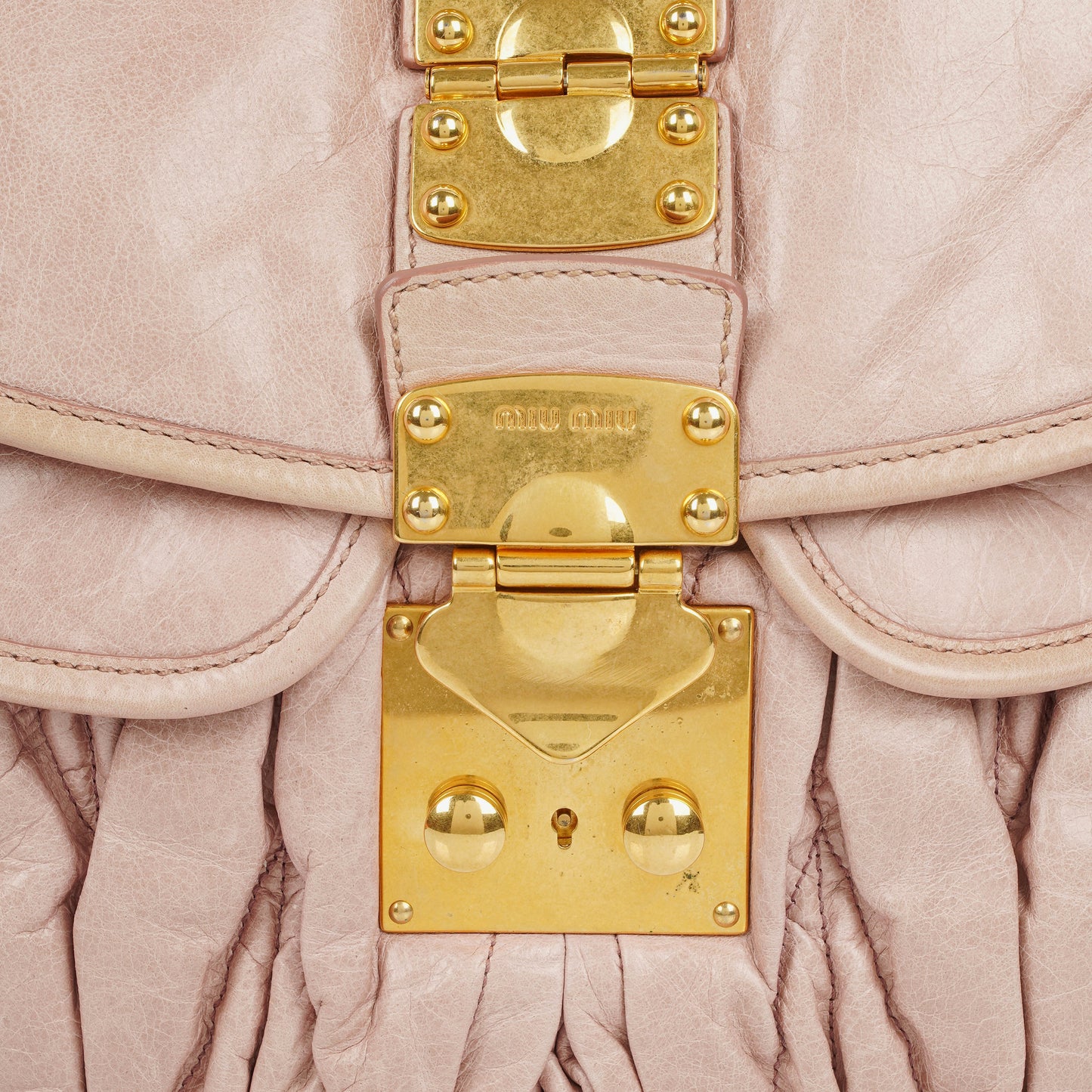 Miu Miu Matelasse Tote Bag aus Leder