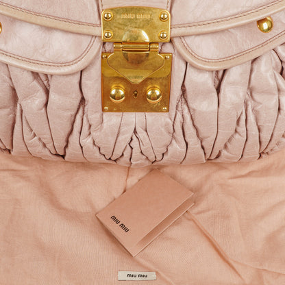 Miu Miu Matelasse Tote Bag aus Leder