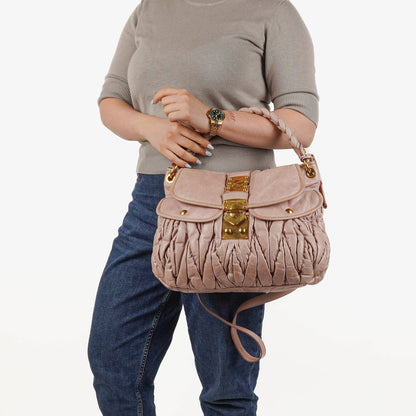 Miu Miu Matelasse Tote Bag aus Leder