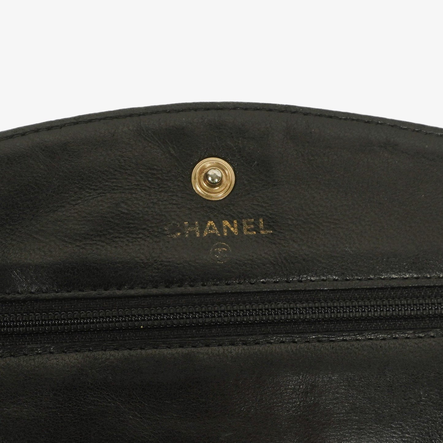 Chanel Timeless CC Wallet on Chain WOC in schwarzem Caviar