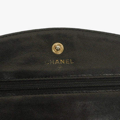 Chanel Timeless CC Wallet on Chain WOC in schwarzem Caviar