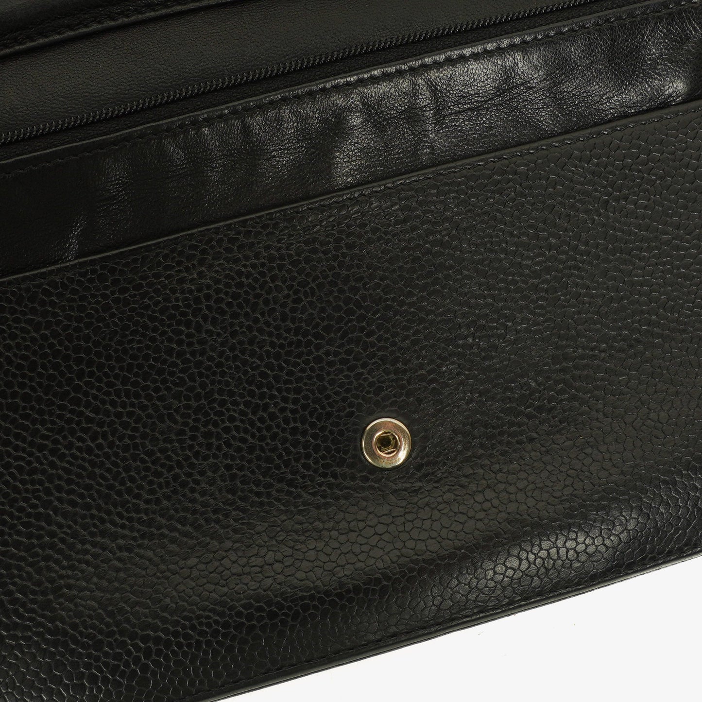 Chanel Timeless CC Wallet on Chain WOC in schwarzem Caviar