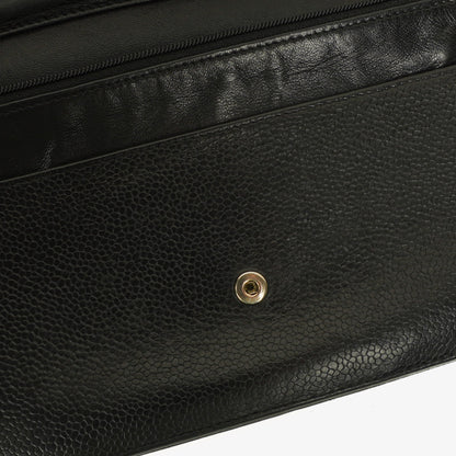 Chanel Timeless CC Wallet on Chain WOC in schwarzem Caviar