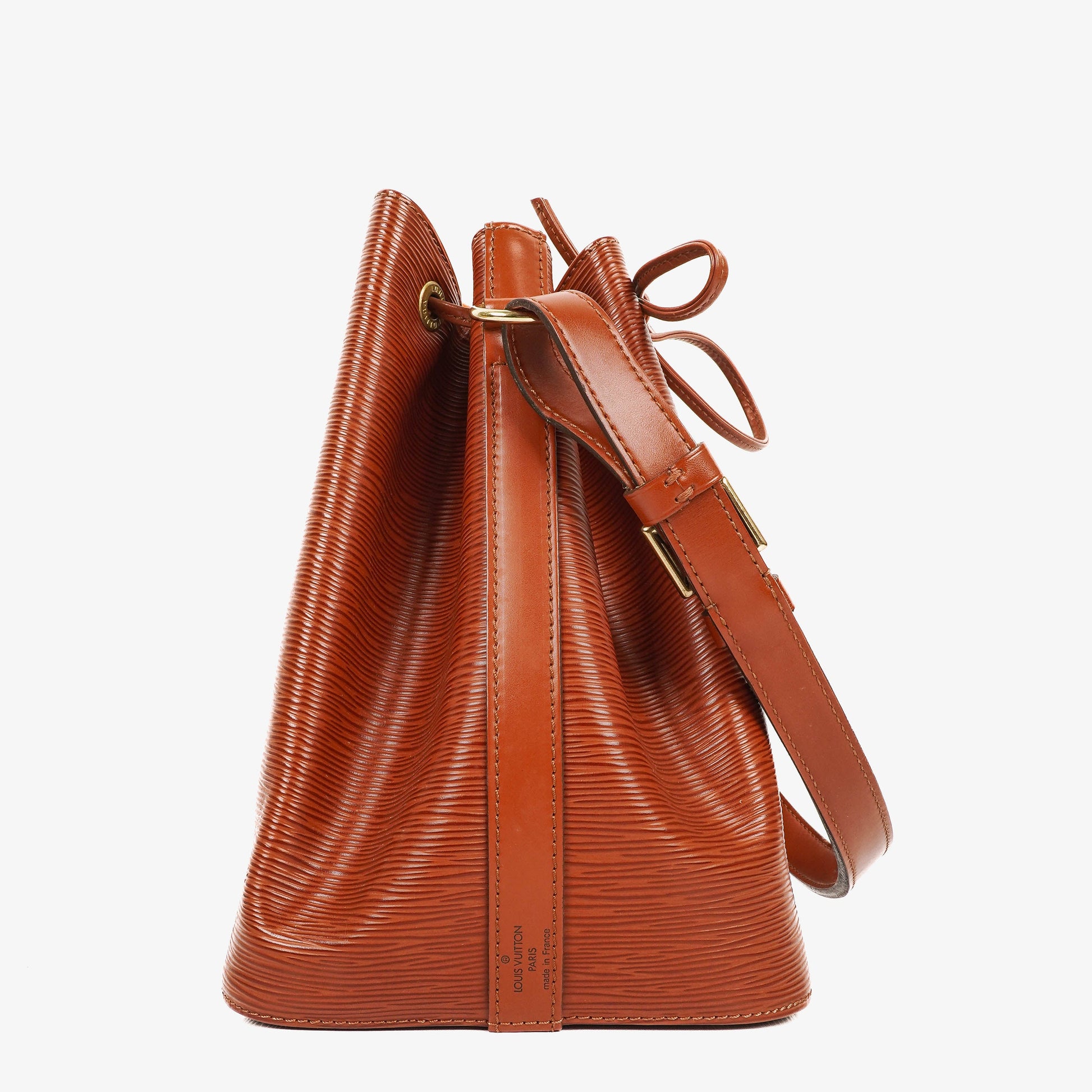 Louis Vuitton Petit Noe Schultertasche aus braunem Epi Leder