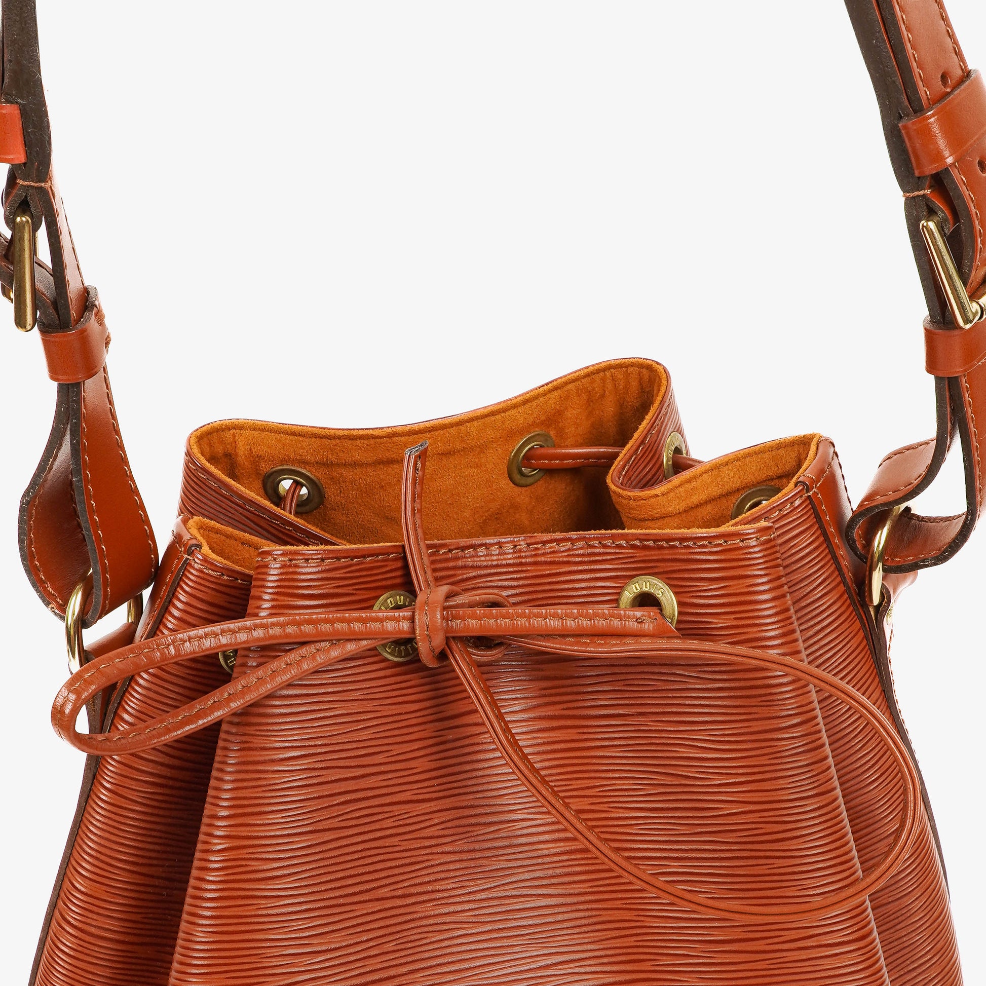 Louis Vuitton Petit Noe Schultertasche aus braunem Epi Leder