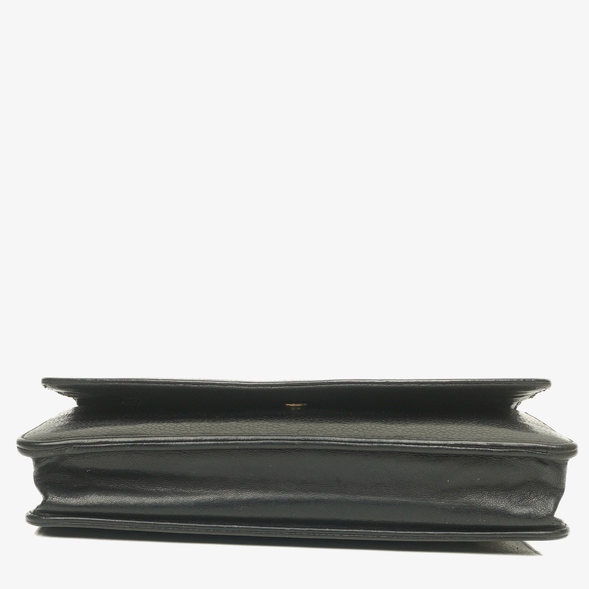 Chanel Timeless CC Wallet on Chain WOC in schwarzem Caviar