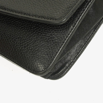 Chanel Timeless CC Wallet on Chain WOC in schwarzem Caviar